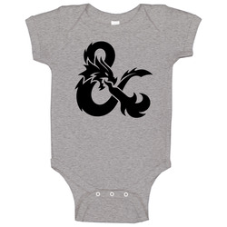 Dungeons And Dragons Black Ampersand Symbol D&d Rpg onesie Baby One Piece Dungeons And Dragons Black Ampersand Symbol D&d Rpg onesie Baby One Piece