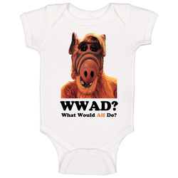 What Would Alf Do Cartoon Alf Tales Show 80s onesie Baby One Piece