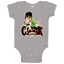 Will Clark Retro Baseball Caricature onesie Baby One Piece Will Clark Retro Baseball Caricature onesie Baby One Piece