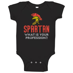Spartan What Is Your Profession Funny Worn Look onesie Baby One Piece Spartan What Is Your Profession Funny Worn Look onesie Baby One Piece