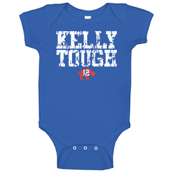 Kelly Tough Jim Kelly Buffalo Quarterback Football Cancer onesie Baby One Piece