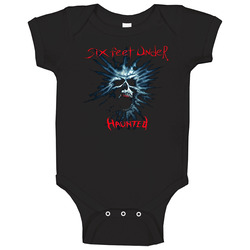 Six Feet Under Haunted Heavy Metal Music onesie Baby One Piece