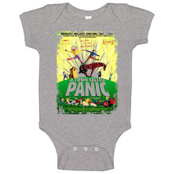 A Town Called Panic Comedy Film Poster Aged Look onesie Baby One Piece A Town Called Panic Comedy Film Poster Aged Look onesie Baby One Piece