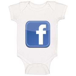 Facebook onesie Baby One Piece Facebook onesie Baby One Piece