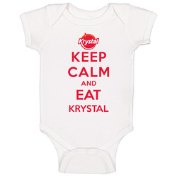 Keep Calm And Eat Krystal Restaurant onesie Baby One Piece Keep Calm And Eat Krystal Restaurant onesie Baby One Piece