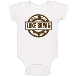 Luke Bryan Huntin' Fishin' And Lovin' Every Day Country Music Favorite Song Concert Fan onesie Baby One Piece Luke Bryan Huntin' Fishin' And Lovin' Every Day Country Music Favorite Song Concert Fan onesie Baby One Piece