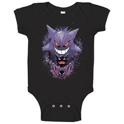 Pokemon Go T Shirt Ghastly Haunter Gengar Video Game Tee Unisex Apparel onesie Baby One Piece