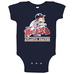 Dale Murphy Retro Baseball Caricature onesie Baby One Piece Dale Murphy Retro Baseball Caricature onesie Baby One Piece