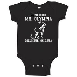 Arnold Schwarzenegger Mr Olympia 1978 onesie Baby One Piece