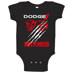 Dodge Demon 2017 Hellcat Charger Challenger Claw Marks Domestic Not Domesticated Logo onesie Baby One Piece Dodge Demon 2017 Hellcat Charger Challenger Claw Marks Domestic Not Domesticated Logo onesie Baby One Piece