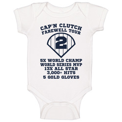 Derek Jeter Ny Yankees Farewell Tour Captain Clutch Baseball onesie Baby One Piece Derek Jeter Ny Yankees Farewell Tour Captain Clutch Baseball onesie Baby One Piece
