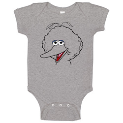 Big Bird Head Sesame Street onesie Baby One Piece Big Bird Head Sesame Street onesie Baby One Piece