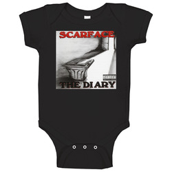 Scarface The Diary 90's Hip Hop Album Cool Retro onesie Baby One Piece