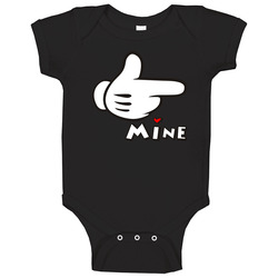 Mine Hand Left onesie Baby One Piece Mine Hand Left onesie Baby One Piece