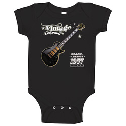 Black Beauty Guitar onesie Baby One Piece Black Beauty Guitar onesie Baby One Piece