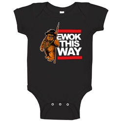 Ewok Walk This Way Funny Star Wars Retro onesie Baby One Piece