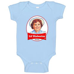 Lil' Diabeetus Funny Parody Of Little Debbie Snacks onesie Baby One Piece