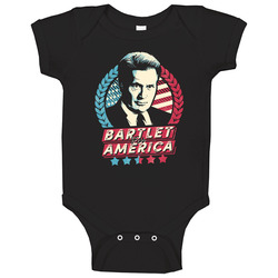 Bartlet For America T-shirt West Wing Tee Tv Show onesie Baby One Piece Bartlet For America T-shirt West Wing Tee Tv Show onesie Baby One Piece