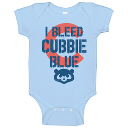 I Bleed Cubbie Blue Chicago Cubs Baseball Distressed onesie Baby One Piece I Bleed Cubbie Blue Chicago Cubs Baseball Distressed onesie Baby One Piece
