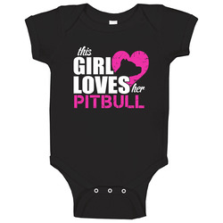 Girl Loves Her Pitbull onesie Baby One Piece Girl Loves Her Pitbull onesie Baby One Piece