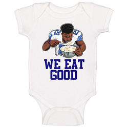 We Eat Good Zeke Ezekiel Elliott Dallas Cowboys Running Back Football onesie Baby One Piece
