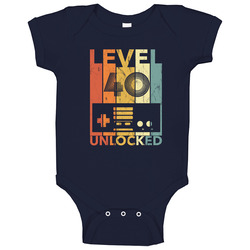 Level 40 Unlocked Distressed onesie Baby One Piece Level 40 Unlocked Distressed onesie Baby One Piece