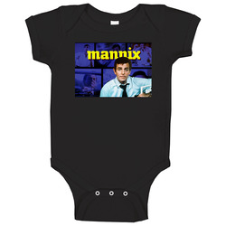 Mannix Retro 60s 70s Popular Cop Show Tv Fan onesie Baby One Piece