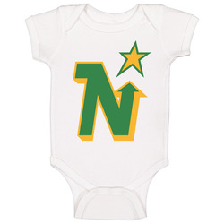 Minnesota North Stars Vintage Tek Patch onesie Baby One Piece