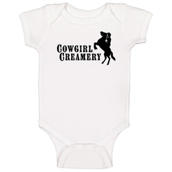 Cowgirl Creamery Cheesemakers Dairy Product onesie Baby One Piece Cowgirl Creamery Cheesemakers Dairy Product onesie Baby One Piece