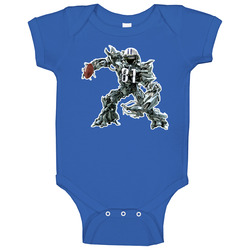 Calvin Johnson Megatron Detroit Pro Football Fantasy Receiver onesie Baby One Piece