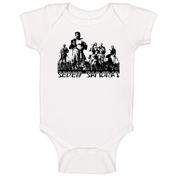 Seven Samurai Retro Japanese Epic Movie onesie Baby One Piece