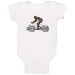 Funny Star Wars Parody T Shirt Chewbacca Riding Bike With Falcon Bicycle Wheel Cool Cycling onesie Baby One Piece