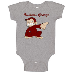 Furious George Cartoon Evil Monkey Funny onesie Baby One Piece Furious George Cartoon Evil Monkey Funny onesie Baby One Piece