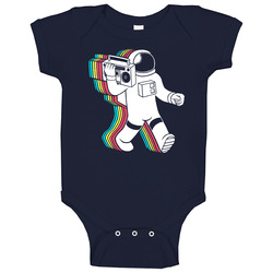 Retro Astronaut 80s Style onesie Baby One Piece Retro Astronaut 80s Style onesie Baby One Piece