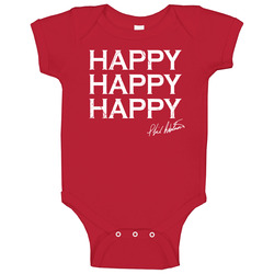 Happy Happy Happy Red onesie Baby One Piece
