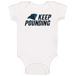 Keep Pounding Caroline Panthers 3 Football Tee onesie Baby One Piece