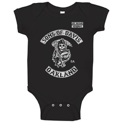 Sons Of Davis Oakland Al Davis Los Angeles Raiders Soa Football onesie Baby One Piece