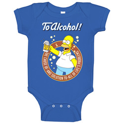 Homer Simpson To Alcohol Funny onesie Baby One Piece Homer Simpson To Alcohol Funny onesie Baby One Piece