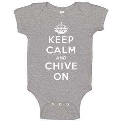 Keep Calm And Chive On Forest Green Color onesie Baby One Piece Keep Calm And Chive On Forest Green Color onesie Baby One Piece
