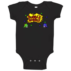 Bubble Bobble Retro Video Game onesie Baby One Piece Bubble Bobble Retro Video Game onesie Baby One Piece