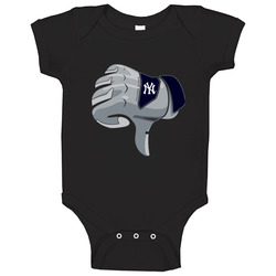 New York Yankees Baseball Playoffs Majestic Thumbs Down onesie Baby One Piece New York Yankees Baseball Playoffs Majestic Thumbs Down onesie Baby One Piece