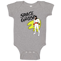 Retro Cartoon Space Ghost Super Hero onesie Baby One Piece Retro Cartoon Space Ghost Super Hero onesie Baby One Piece