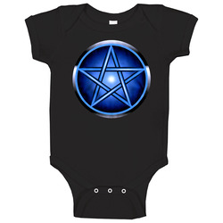 Pentagram Cult Occult Wicca onesie Baby One Piece Pentagram Cult Occult Wicca onesie Baby One Piece