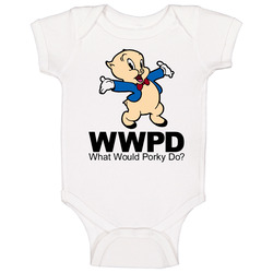 What Would Porky Pig Do Cartoon onesie Baby One Piece What Would Porky Pig Do Cartoon onesie Baby One Piece