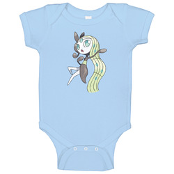 Meloetta Pokemon Pig In onesie Baby One Piece Meloetta Pokemon Pig In onesie Baby One Piece