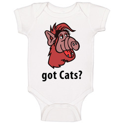 Alf Got Cats 80s Cartoon onesie Baby One Piece