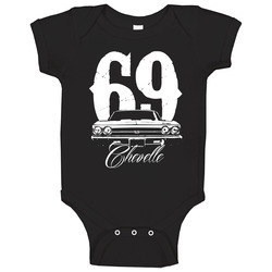 1969 Chevelle Grill With Year And Model onesie Baby One Piece 1969 Chevelle Grill With Year And Model onesie Baby One Piece