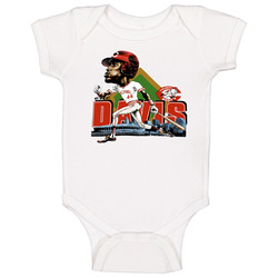 Eric Davis Retro Baseball Caricature onesie Baby One Piece Eric Davis Retro Baseball Caricature onesie Baby One Piece