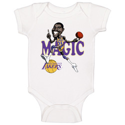 Magic Johnson Retro Basketball Caricature onesie Baby One Piece Magic Johnson Retro Basketball Caricature onesie Baby One Piece