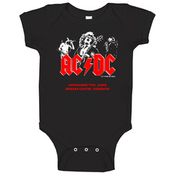 Acdc Rock Tour Concert Toronto onesie Baby One Piece Acdc Rock Tour Concert Toronto onesie Baby One Piece